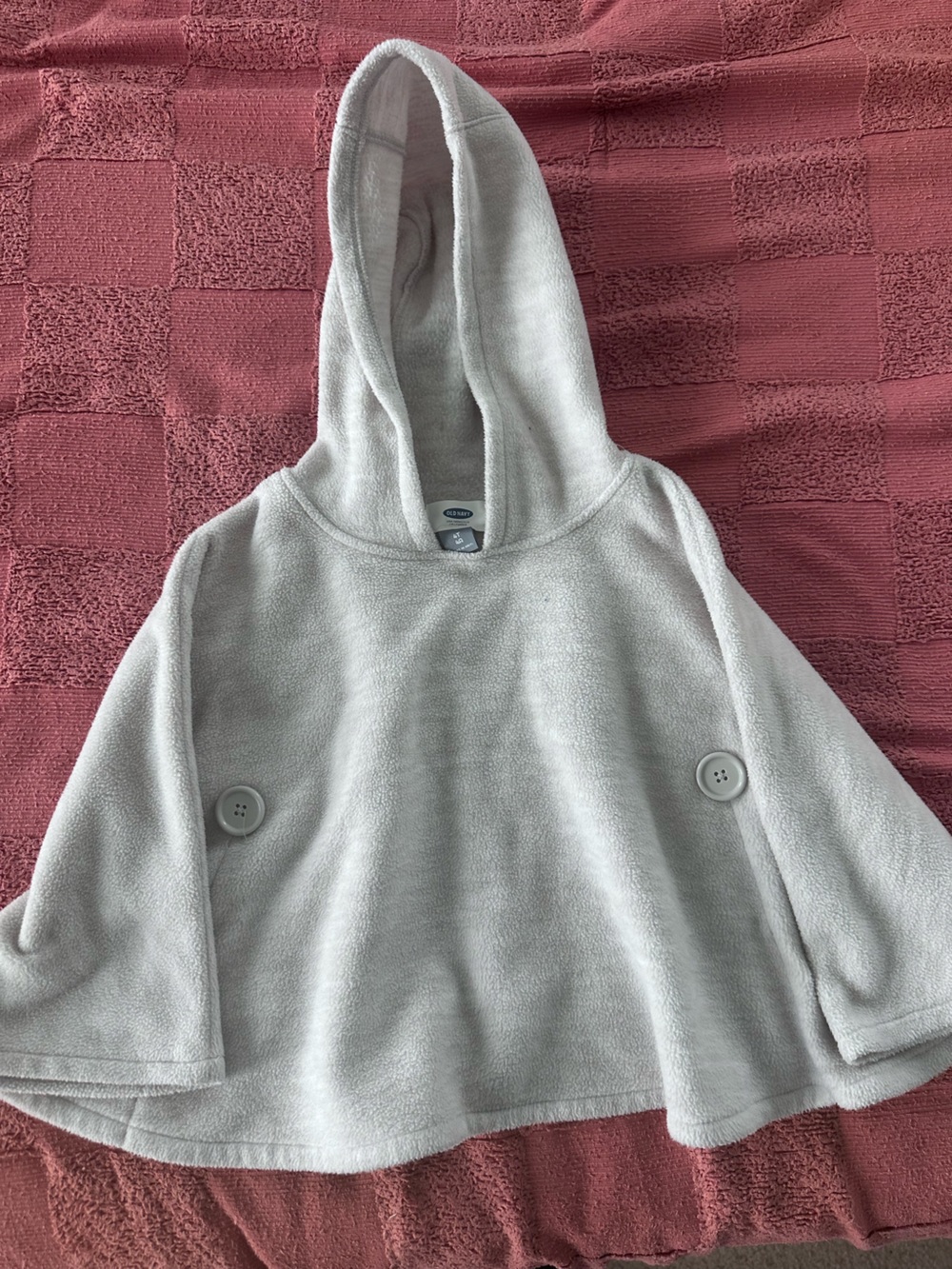 Old Navy light gray fleece cape with hood